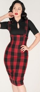 BLACK FRIDAY SALE Tatyana plaid overalls dress